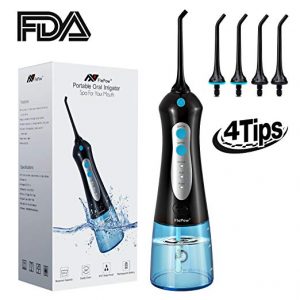 Flepow water flosser with 4 jet tips and 3 modes