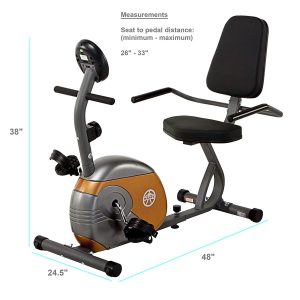 Marcy Recumbent Exercise Bike with Resistance ME-709