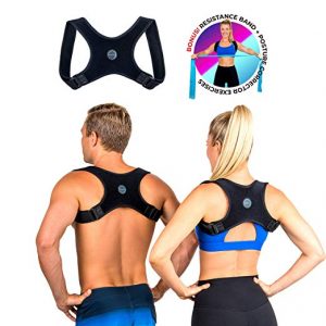 blue zone body Posture Corrector for Men and Women- FDA Approved Fully Adjustable and Lightweight Back Brace for Neck, Shoulder & Back Pain Relief- Best Slouching Corrector for Improved Posture (One Size)