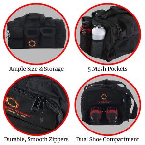 Kuston Sports Gym Bag with Shoes Compartment